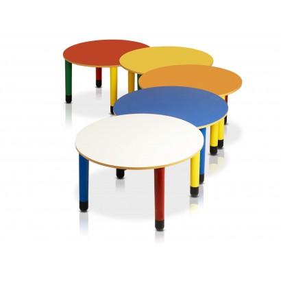 tavolo margherita per la scuola infanzia colore disponibile giallo, arancio, rosso, blu o bianco si può trasfomare in vari forme