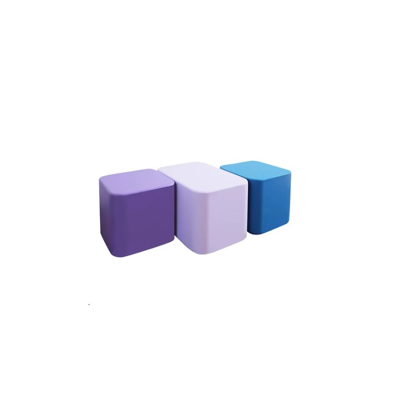 tris di pouf di serie fornito in colori misti secondo disponibilità di magazzino